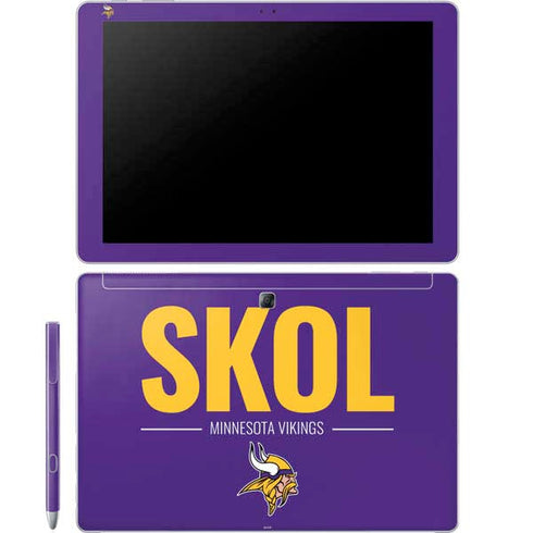 NFL Minnesota Vikings Team Motto Galaxy Book 12in Skin